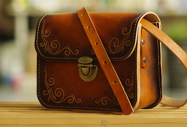 Buy HANDMADE Leather Crossbody Sling Bag Shoulder Bag Online in