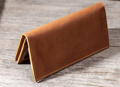 Leather Long Wallets for men Bifold Vintage Men Long Wallet