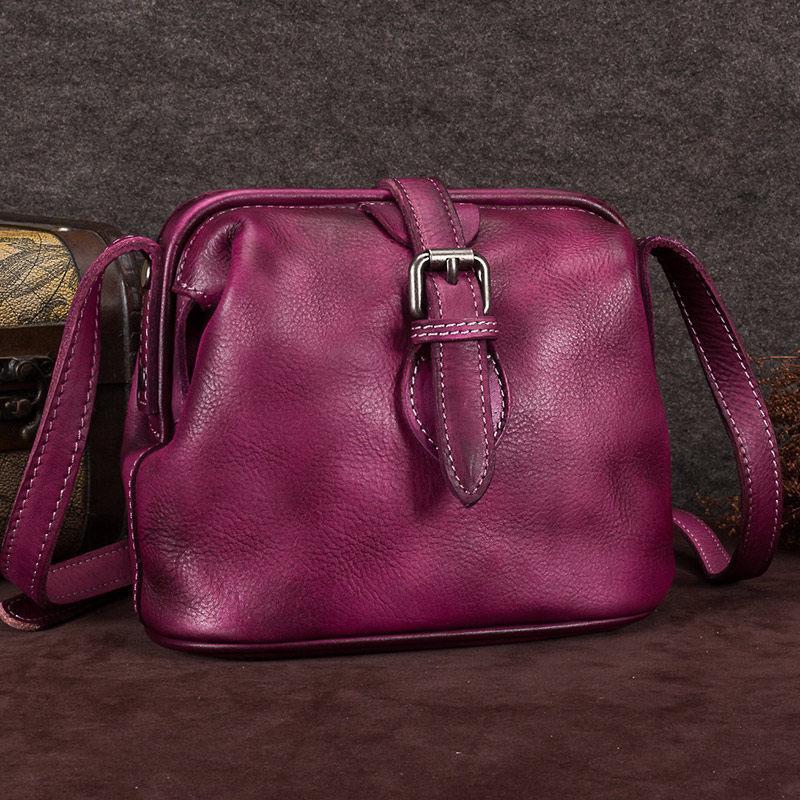 Small Leather Female Doctor Satchel Bags Purse Handbag Shoulder