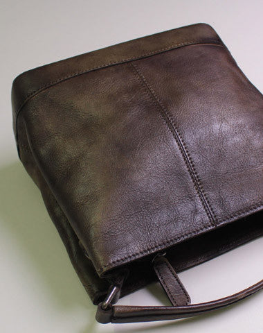 Genuine Leather Large Bucket Shoulder Bag