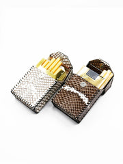 Cool Handmade Cobra Leather Mens Snake Skin Cigarette Holder Case for Men