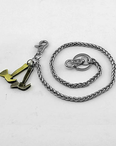 Cool Silver Axe Key Chain Long Wallet Chain BIker Wallet Chain Pants Chain For Men