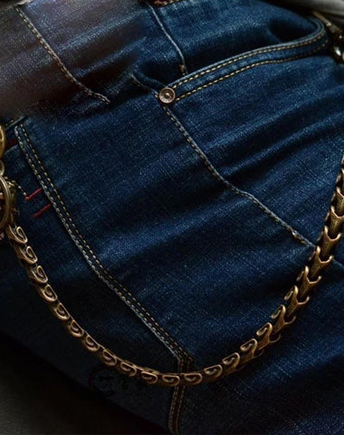 Punk Biker Trucker Jean Key Chain Men Double Link Metal Pants Wallet Chains  New