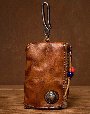 Handmade Leather Mens Cool Key Wallet Car Key Holder KeyChain Wallet f –  iwalletsmen