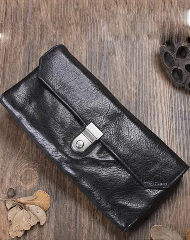 QUARRYUS High Quality Leather Men's Clutches 2021 New Fashion Men Business Clutch Bags Brand Design Zipper Long Wallet Birthday Gift Male, Size