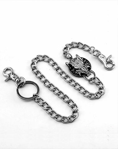 Cool Wolf Mens Punk Pants Chain Wallet Chain Long Biker Wallet Chain For Men