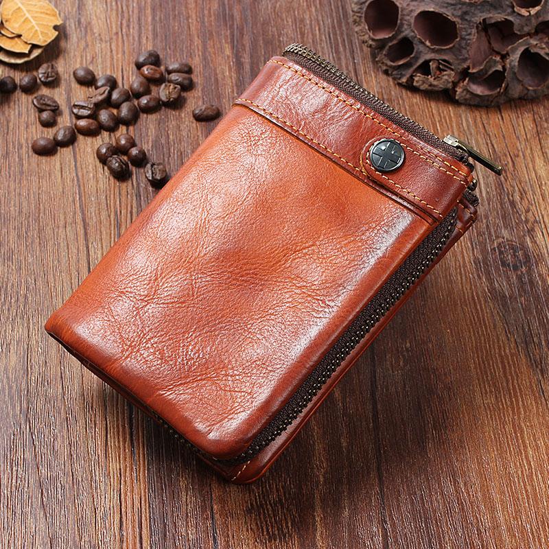 Leather Mens Cool Small Wallet billfold Wallets Bifold for Men