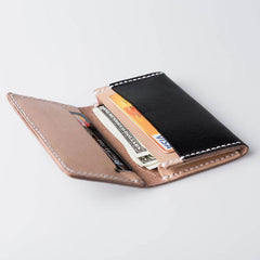 Handmade Leather Mens Cool billfold Wallet Card Holder Small Card Slim Wallets for Men