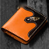 Handmade Leather Trucker Bag Mens billfold Wallet Cool Chain Wallet Small Biker Wallet for Men