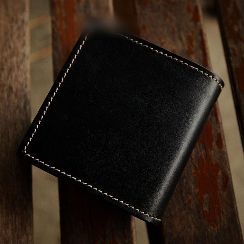 Handmade Leather Mens billfold Wallet Cool Slim Wallet Biker Wallet for Men