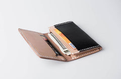 Handmade Leather Mens Cool billfold Wallet Card Holder Small Card Slim Wallets for Men