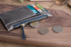 Handmade Leather Mens Cool billfold Wallet Card Holder Small Card Slim Wallets for Men