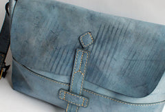 Handmade vintage rustic retro leather crossbody messenger Shoulder Bag for women - EverHandmade