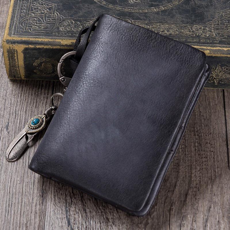 Bifold Leather Chain Wallet