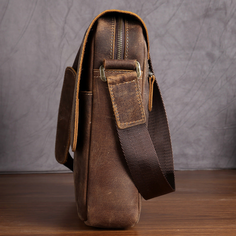 Vintage Brown Messenger Bag • U.S. Craftsmanship • Duvall Leatherwork