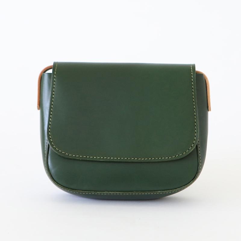 Leather Handbag Over the Shoulder Saddle Purses and Cross body Bag ,Green