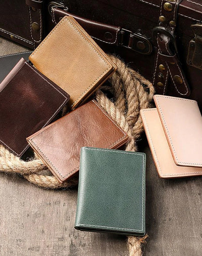 Casual Mens Black billfold Card License Wallet Brown Bifold Card Wallet Card Holder For Men