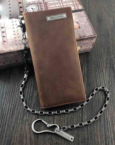 Long Leather Chain Wallet
