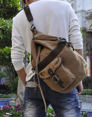 Amazon.com: LOCAL LION Chest Bag Anti-Theft Sling Bag Crossbody Bag  Shoulder Bag Men Women Multi-Pocket Bum Bag Small Made of PU Leather/Canvas  Black, Black (black polyurethane), l, Minimal : Sports & Outdoors